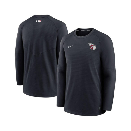 Men's Navy Cleveland Guardians Authentic Collection Logo Performance Long Sleeve T-shirt