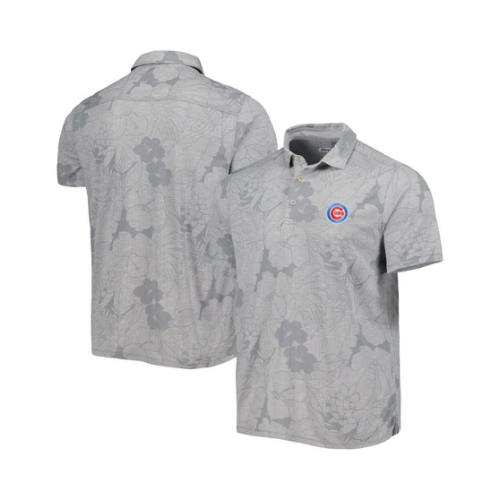 Men's Gray Chicago Cubs Miramar Blooms Polo Shirt
