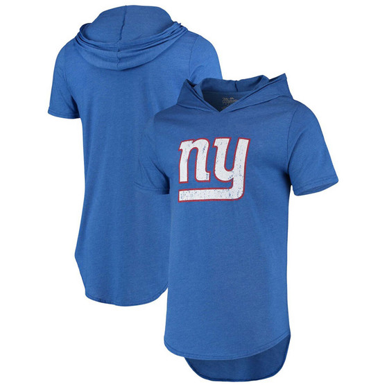 Men's Royal New York Giants Primary Logo Tri-Blend Hoodie T-shirt