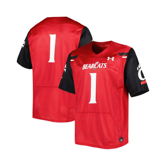 Men's #1 Red Cincinnati Bearcats Team Wordmark Replica Football Jersey