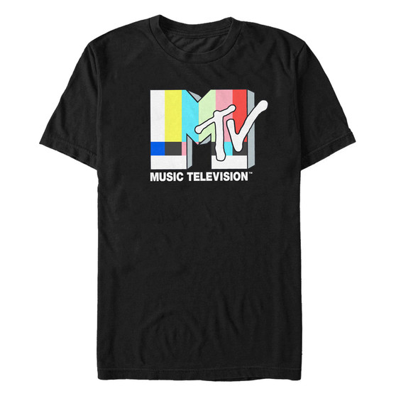 Men's Television interference Logo Short Sleeve T- shirt