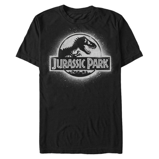 Jurassic Park Men's Spray Paint Logo Short Sleeve T-Shirt