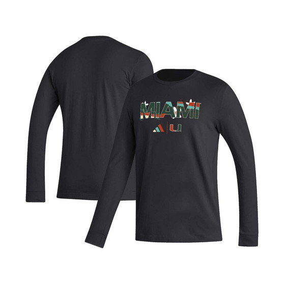 Men's Black Miami Hurricanes Honoring Black Excellence Long Sleeve T-shirt