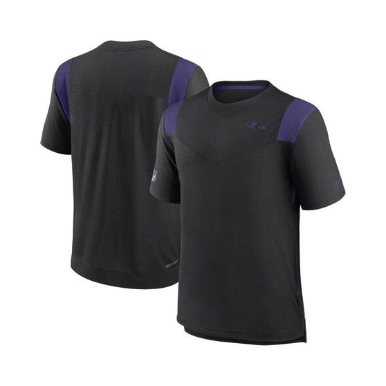 Men's Black Baltimore Ravens Sideline Tonal Logo Performance Player T-shirt