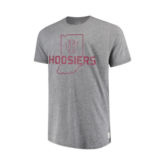 Men's Gray Indiana Hoosiers Big and Tall Tri-Blend T-shirt