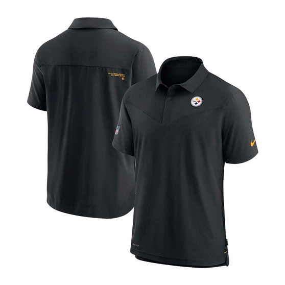 Men's Black Pittsburgh Steelers Sideline UV Performance Polo Shirt