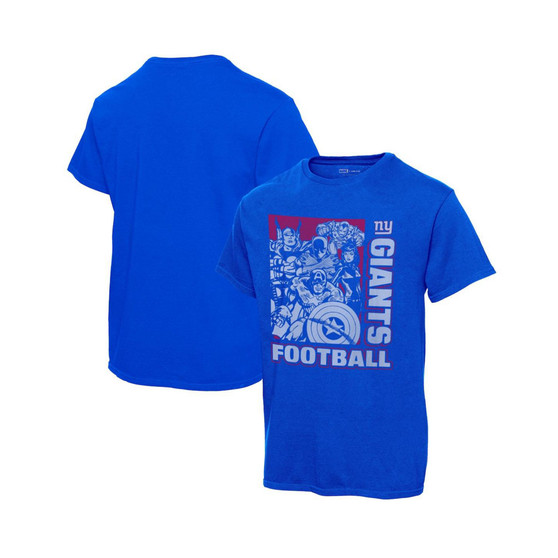 Men's Royal New York Giants Marvel Avengers Squad T-shirt