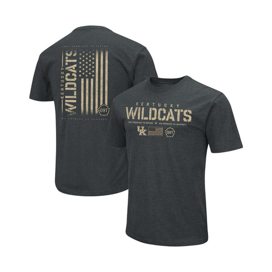 Men's Heathered Black Kentucky Wildcats OHT Military-Inspired Appreciation Flag 2.0 T-shirt