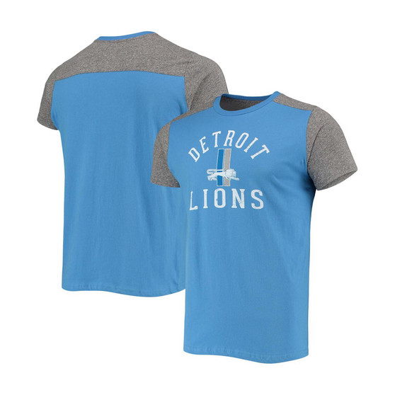 Men's Blue, Heathered Gray Detroit Lions Gridiron Classics Field Goal Slub T-shirt