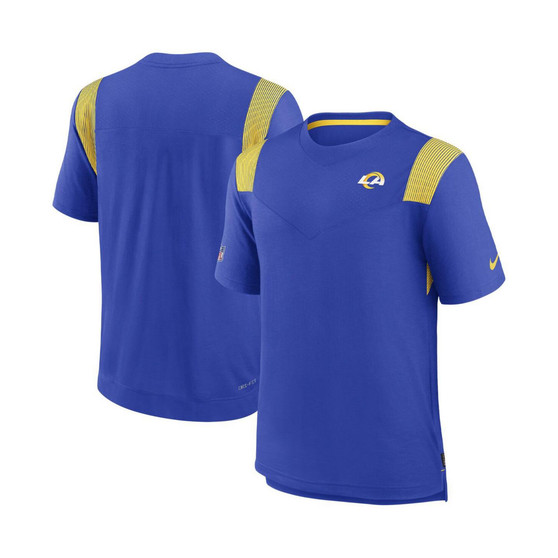 Men's Royal Los Angeles Rams Sideline Tonal Logo Performance Player T-shirt