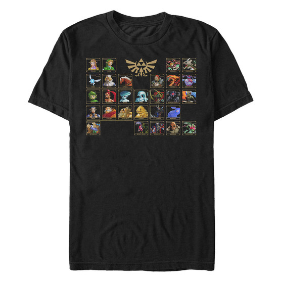 Men's Legend of Zelda Ocarina of Time Periodic Short Sleeve T- shirt