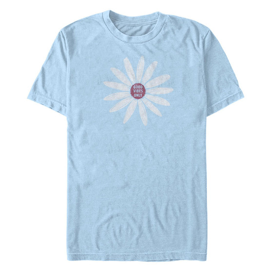 Men's Simple Daisy Short Sleeve Crew T-shirt
