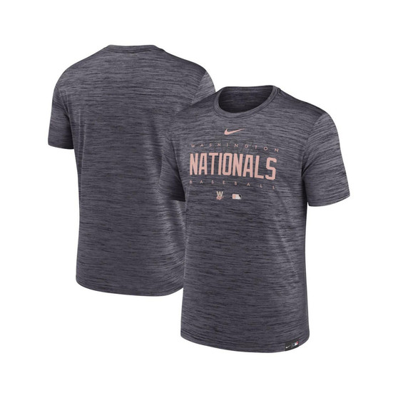 Men's Charcoal Washington Nationals City Connect Velocity Practice Performance T-shirt