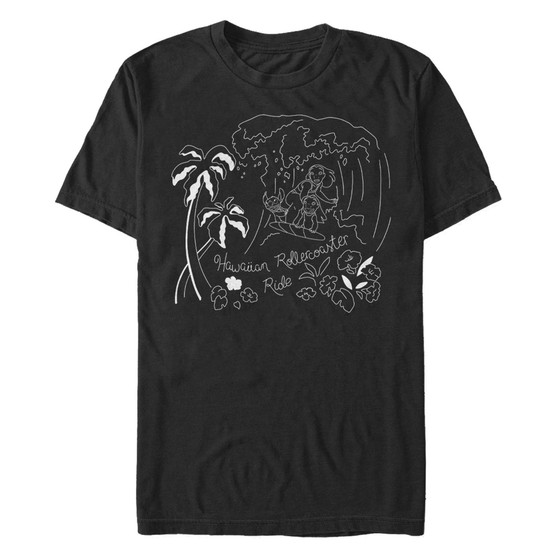 Men's Stitch Surf Line Art Short Sleeve T-Shirt