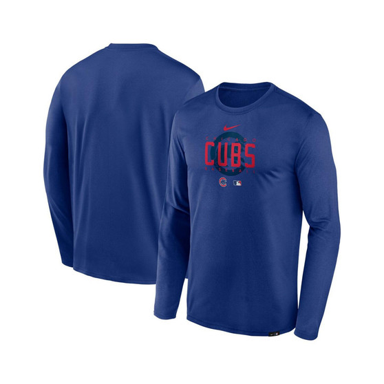 Men's Royal Chicago Cubs Authentic Collection Team Logo Legend Performance Long Sleeve T-shirt