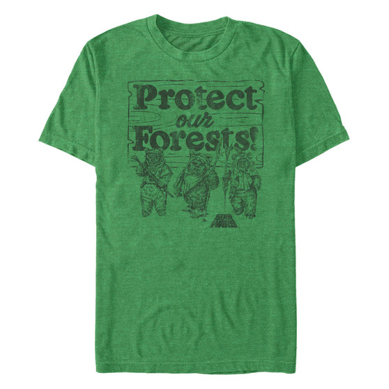 Star Wars Men's Ewok Protect Our Forests Short Sleeve T-Shirt