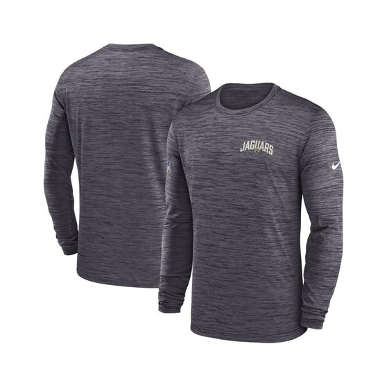 Men's Charcoal Jacksonville Jaguars Velocity Athletic Stack Performance Long Sleeve T-shirt