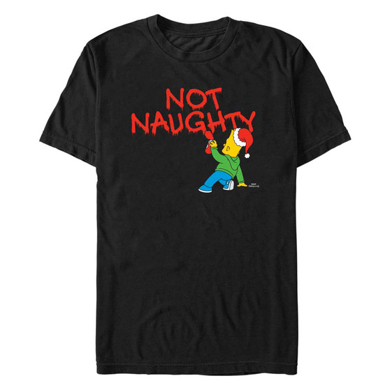 Men's The Simpsons Not Naughty from Bart Short Sleeves T-shirt