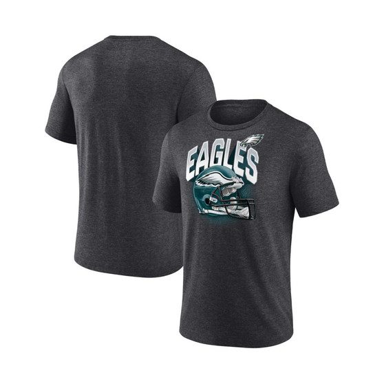 Men's Branded Heathered Charcoal Philadelphia Eagles End Around Tri-Blend T-shirt