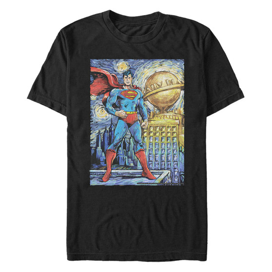 Men's Superman Superman Starry Night Short Sleeve T-shirt