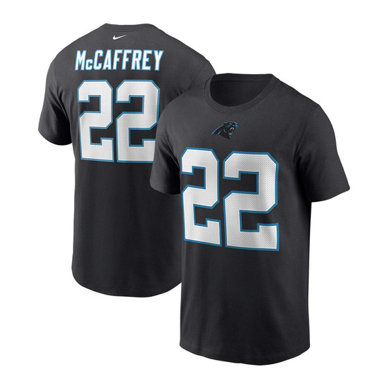 Men's Christian McCaffrey Black Carolina Panthers Name and Number T-shirt