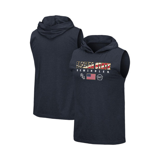 Men's Navy Florida State Seminoles OHT Military-Inspired Appreciation Americana Hoodie Sleeveless T-shirt