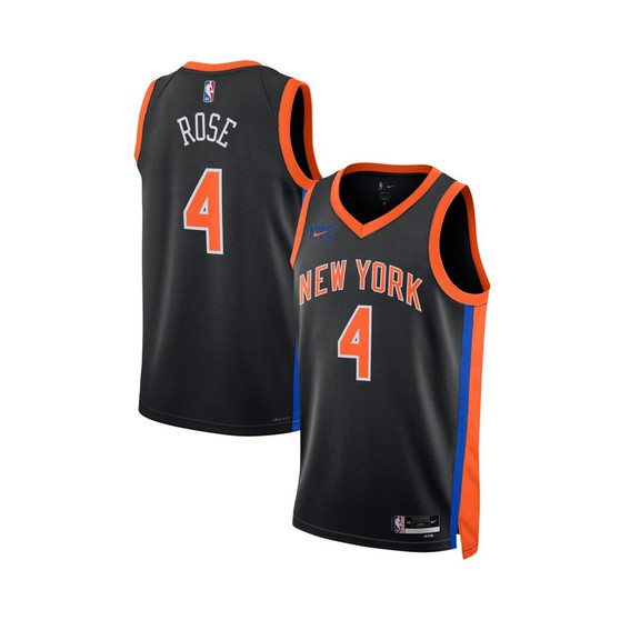 Men's and Women's Derrick Rose Black New York Knicks 2022/23 City Edition Swingman Jersey