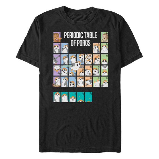 Men's Porg Periodic Table Short Sleeve T- shirt