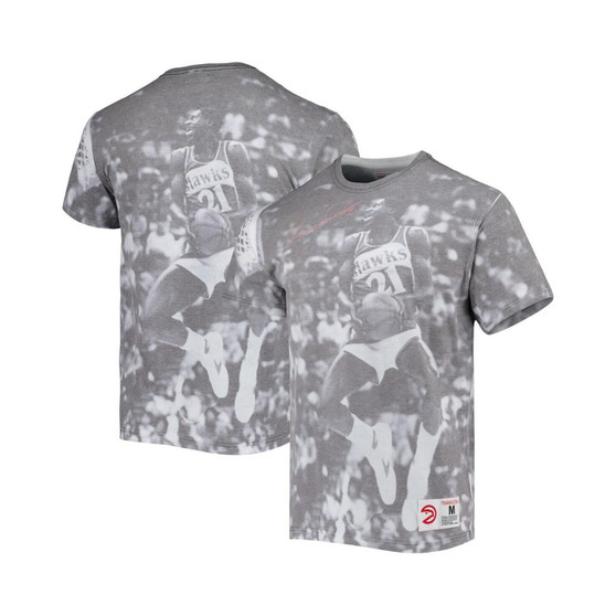 Men's Dominique Wilkins Gray Atlanta Hawks Above The Rim Sublimated T-shirt