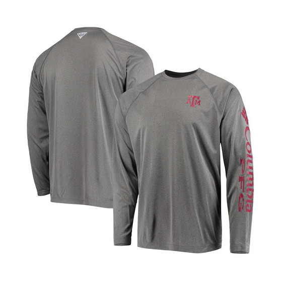 Men's Charcoal Texas A M Aggies PFG Terminal Tackle Omni-Shade Long Sleeve T-shirt
