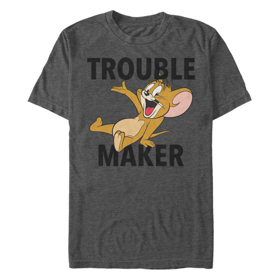 Men's Tom Jerry Trouble Maker Short Sleeve T-shirt