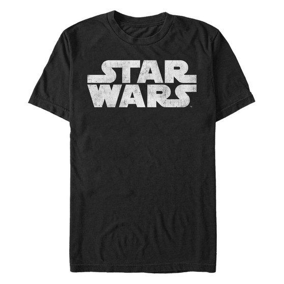 Star Wars Men's Simple Title Logo Short Sleeve T-Shirt