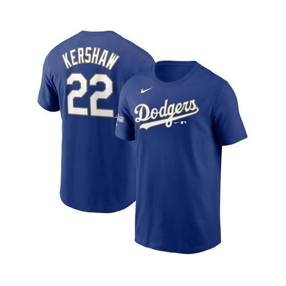 Men's Clayton Kershaw Royal Los Angeles Dodgers 2021 Gold Program Name and Number T-shirt