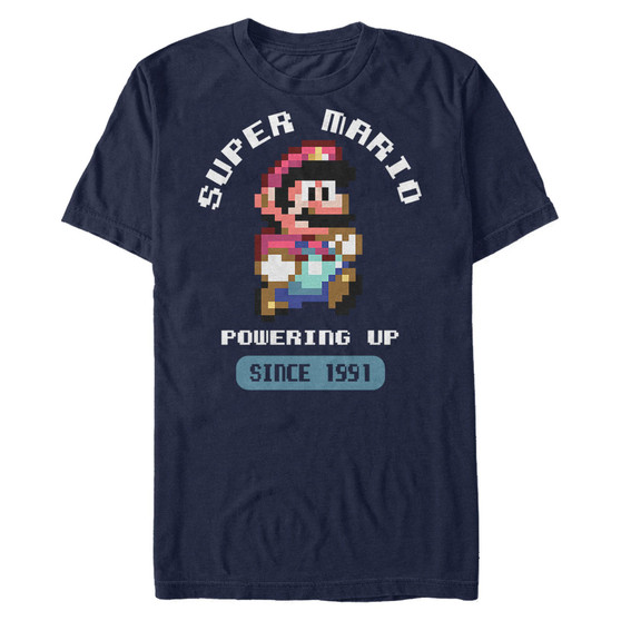 Nintendo Men's Super Mario Powering Up Since 1991 Short Sleeve T-Shirt