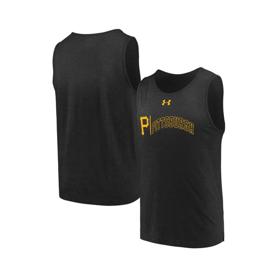Men's Black Pittsburgh Pirates Dual Logo Performance Tri-Blend Tank Top