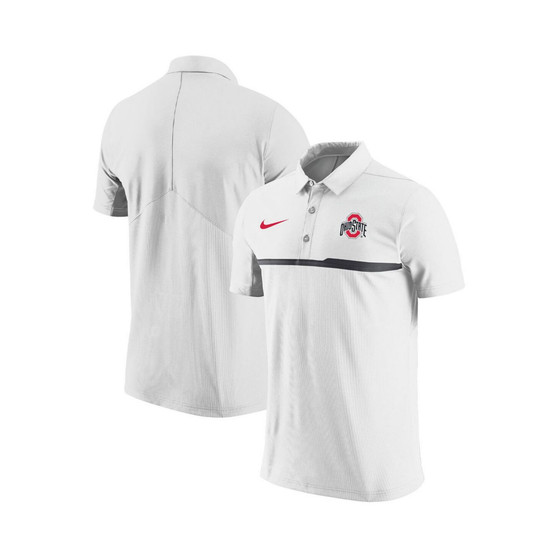 Men's White Ohio State Buckeyes 2023 Coaches Performance Polo Shirt