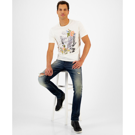Men's Eco Electric Music Graphic Crewneck Short-Sleeve T-Shirt