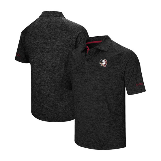 Men's Heather Black Florida State Seminoles Down Swing Polo Shirt
