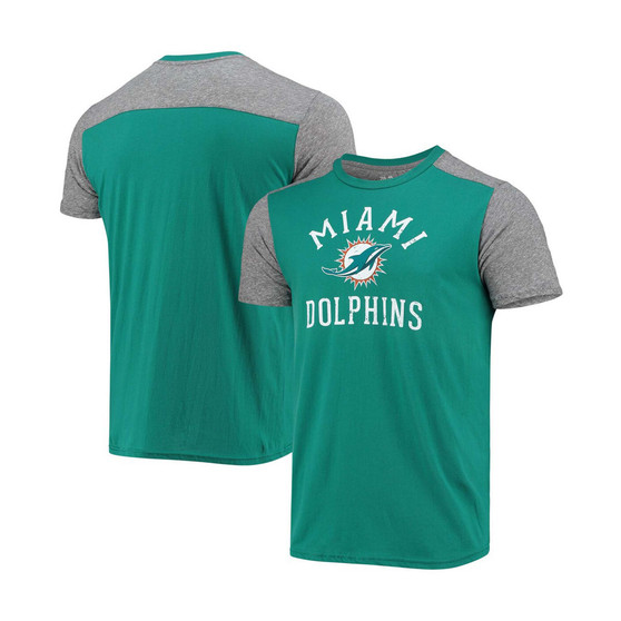 Men's Aqua, Gray Miami Dolphins Field Goal Slub T-shirt