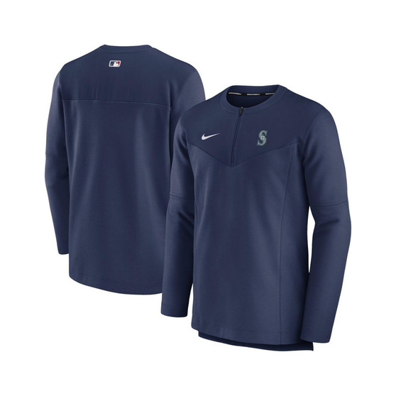 Men's Navy Seattle Mariners Authentic Collection Game Time Performance Half-Zip Top