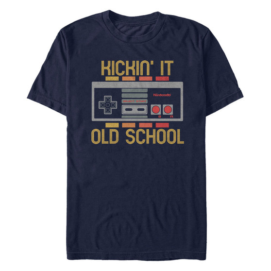 Nintendo Men's Classic NES Kickin It Old School Controller T-Shirt