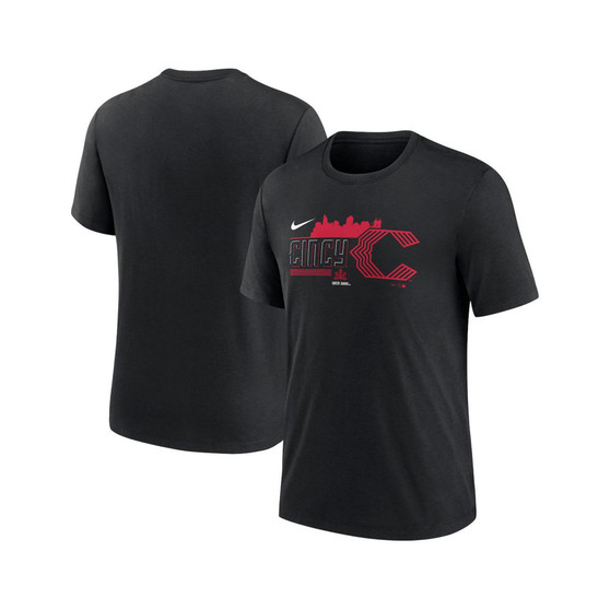 Men's Black Cincinnati Reds 2023 City Connect Tri-Blend T-shirt