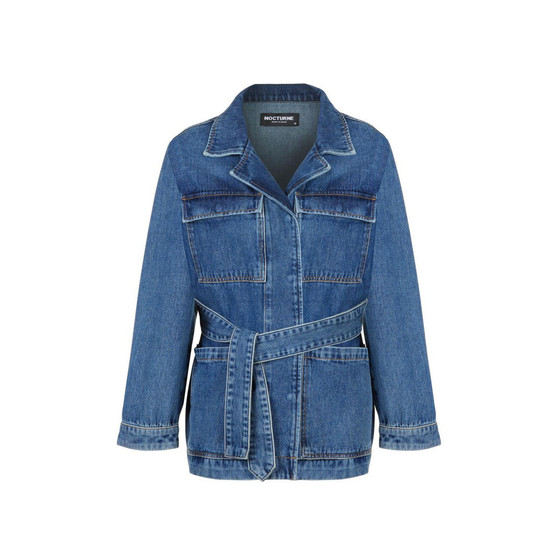 Women's Belted Denim Jacket