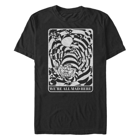 Men's Alice in Wonderland Mad Here Card Short Sleeve T-shirt