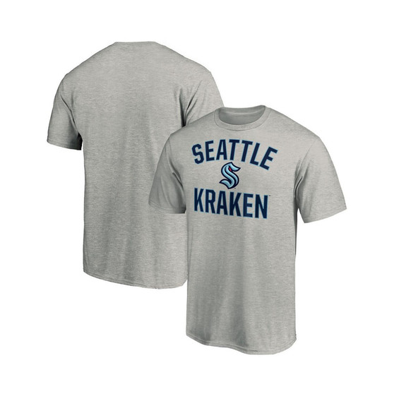 Men's Branded Heathered Gray Seattle Kraken Big and Tall Victory Arch T-shirt