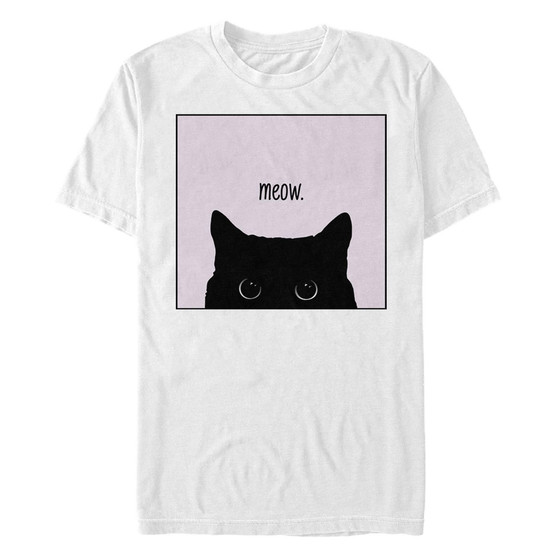 Men's Peeking Cat Short Sleeve Crew T-shirt