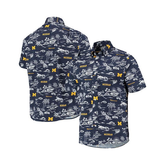 Men's Navy Michigan Wolverines Classic Button-Down Shirt
