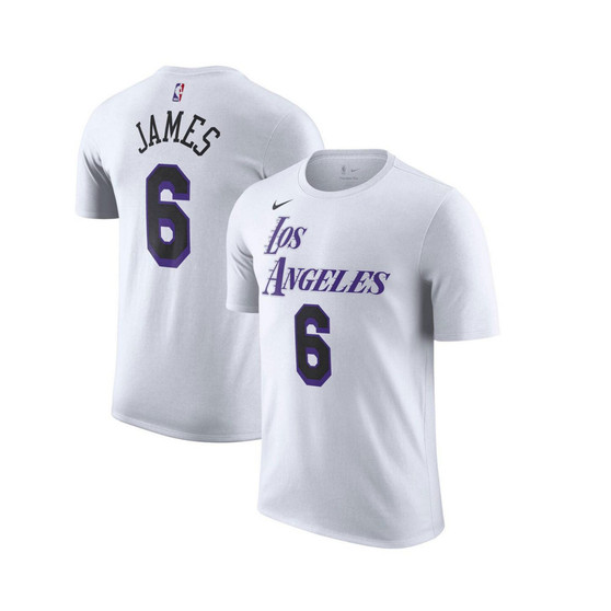 Men's LeBron James White Los Angeles Lakers 2022/23 City Edition Name Number T-shirt