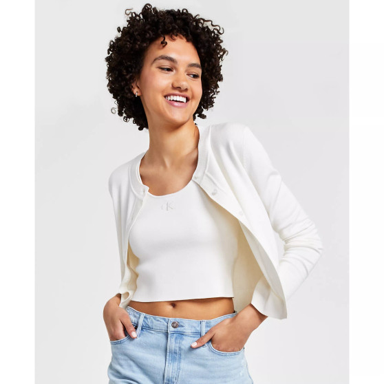 Women's Long-Sleeve Crewneck Cardigan