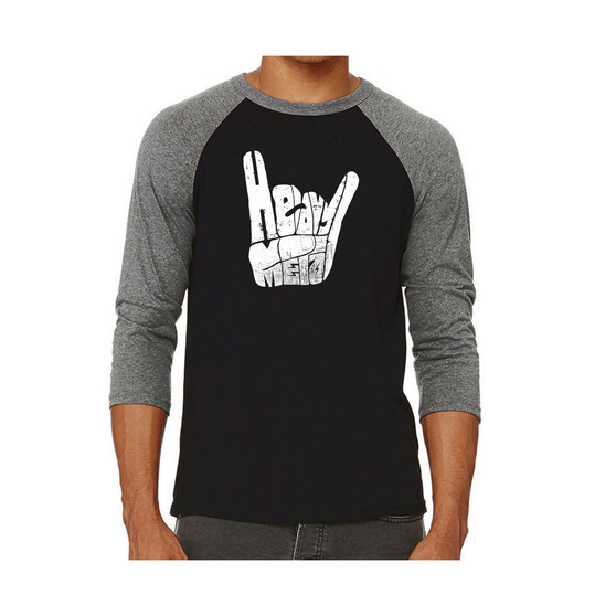 Heavy Metal Men's Raglan Word Art T-shirt